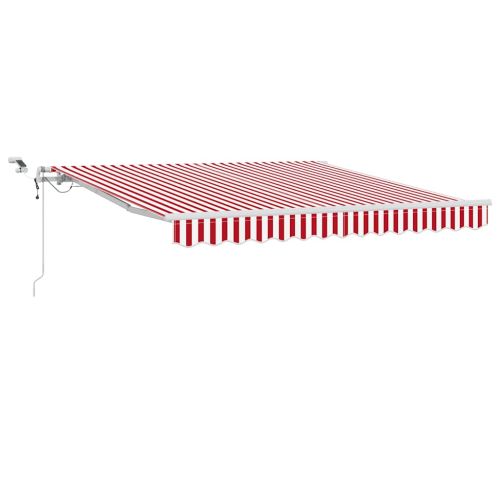 Прибираща се тента Червено и бяло 300 x 250 cm Полиестер