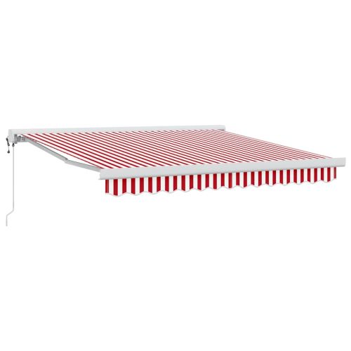 Прибираща се тента Червено и бяло 300 x 250 x 165 см
