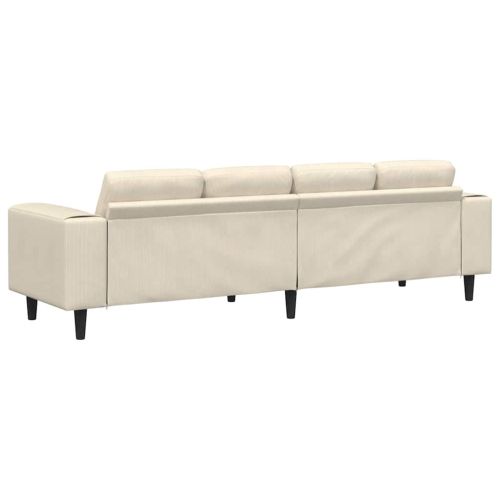 Диван Крем 250 x 77 x 76 см Кордюрова тъкан