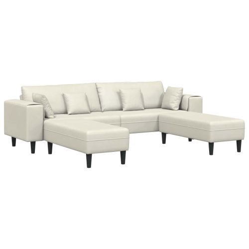 Диван 3 pcs Крем 250 x 188 x 76 см Кадифе