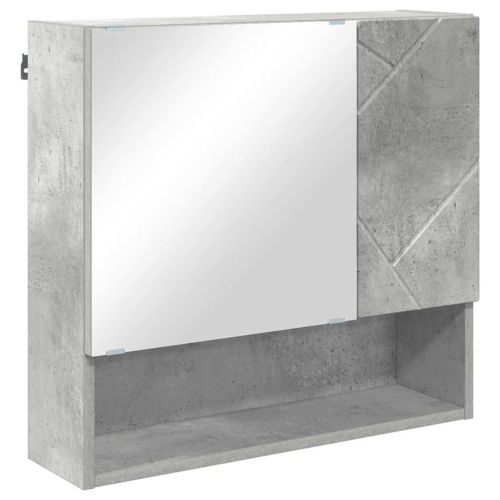 Комплект мебели за баня 4 бр. Циментено сиво 61 x 35 x 64 см
