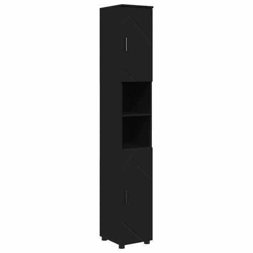 Комплект мебели за баня 5 бр. Черно 61 x 35 x 64 см