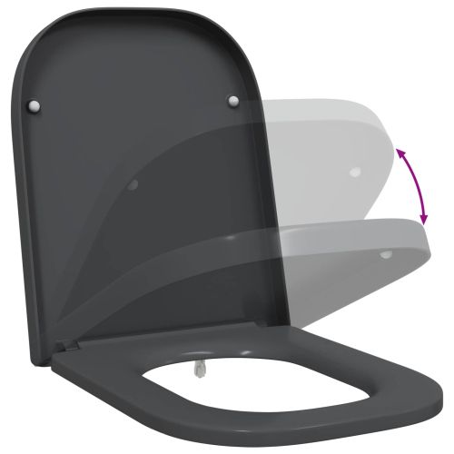 Тоалетна седалка Антрацит 47,5 x 35 x 3,6 см Дуропласт