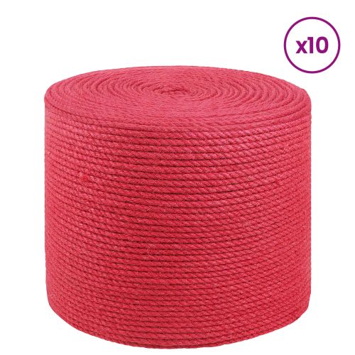 Въже от юта 10 pcs Червено 100% Тоса юта