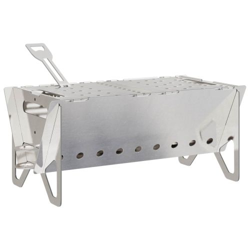 Къмпинг огнище 42 x 22 x 18 см Неръждаема стомана Сребристо