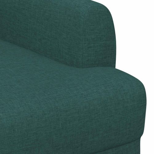 Двуместен диван с копчета Тъмнозелено 116 x 67 x 80 см Текстил