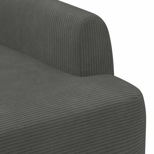 Двуместен диван с копчета Тъмносиво 116 x 67 x 81 см