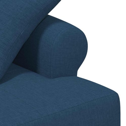 Двуместен диван с копчета Синьо 120 x 65 x 79 см Текстил