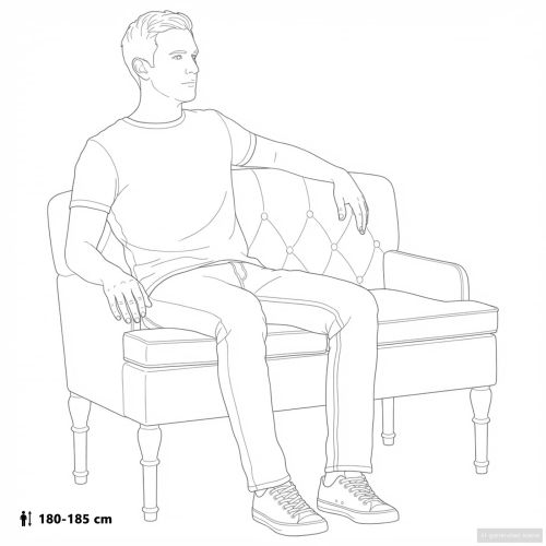 Двуместен диван с копчета Черно 111 x 65 x 79 см Кадифе