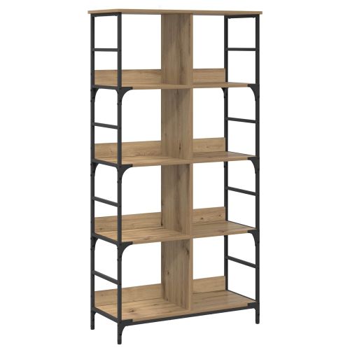 Рафт за книги 4 нива 78,5 x 33 x 153 см метал PB Дъб артизан