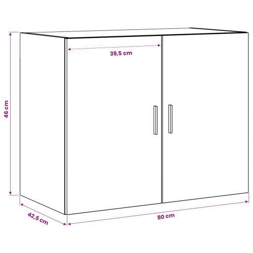 Стенен шкаф Дъб артизан 80 x 42,5 x 64 см Инженерна дървесина