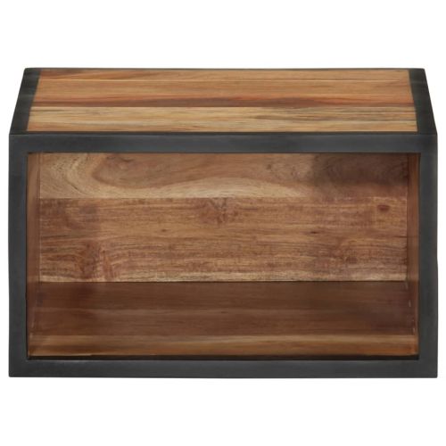 Стенно нощно шкафче 35x35x20 см масивна акация