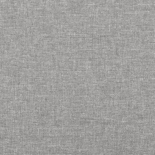 Горна табла за легло с уши, светлосива, 163x23x78/88 см, плат