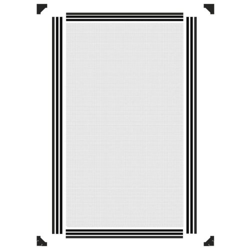 Магнитна мрежа против насекоми за прозорци, антрацит, 80x140 см