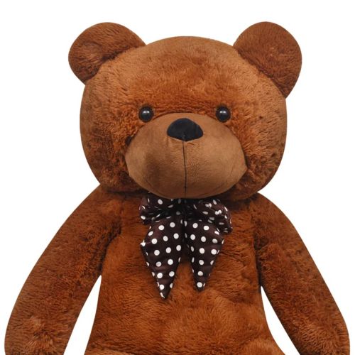Мека плюшена играчка мече XXL кафяво 135 см