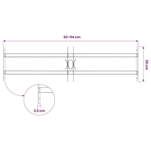 Решетки за прозорци 700-1050 mm Поцинкована стомана Сребристо