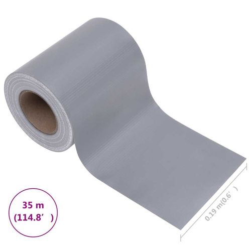 PVC лента за поверителност 35x0,19 м, матово светло сива