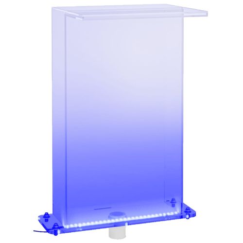 Фонтан за басейн с RGB светодиоди, акрил, 51 см