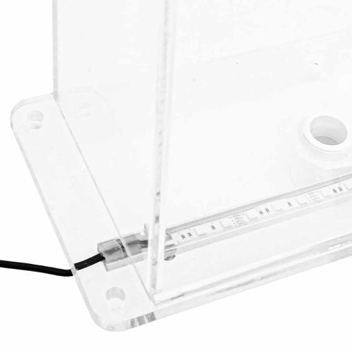 Фонтан за басейн с RGB светодиоди, акрил, 51 см