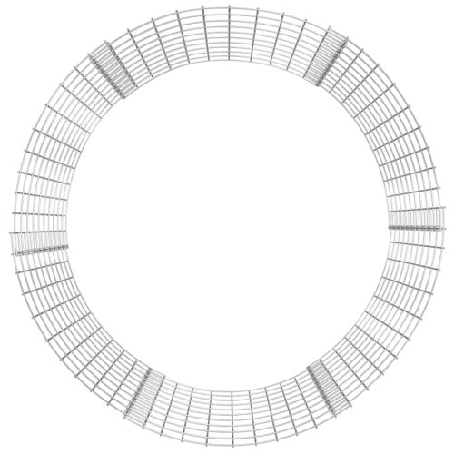 Кръгъл габионен стълб, поцинкована стомана, Ø100x100 см