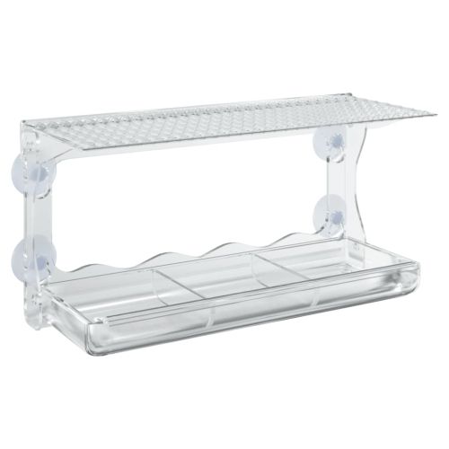 Хранилки за птици за прозорец, 2 бр, акрил, 30x12x15 см