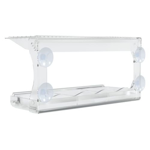 Хранилки за птици за прозорец, 2 бр, акрил, 30x12x15 см