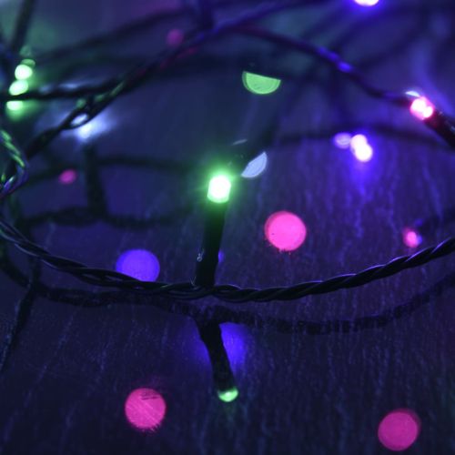 LED стринг с 300 LED пастелен многоцветен 30 м PVC