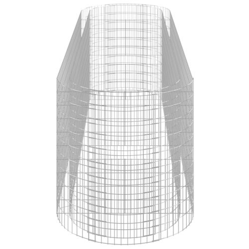 Габион повдигната леха, поцинковано желязо, 400x100x100 cм