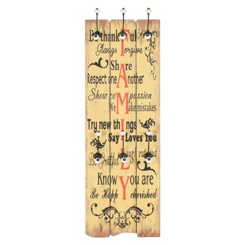 Закачалка за дрехи с 6 куки, 120х40 см, "FAMILY"