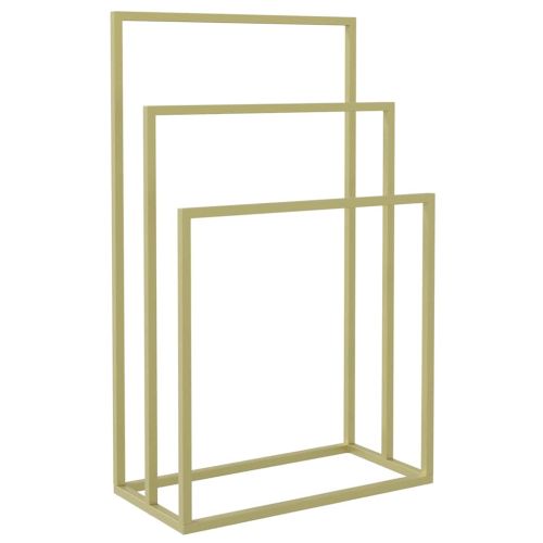 Свободностояща поставка за кърпи, златиста, 48x24x79 см, желязо