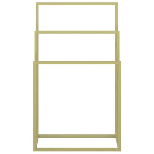 Свободностояща поставка за кърпи, златиста, 48x24x79 см, желязо