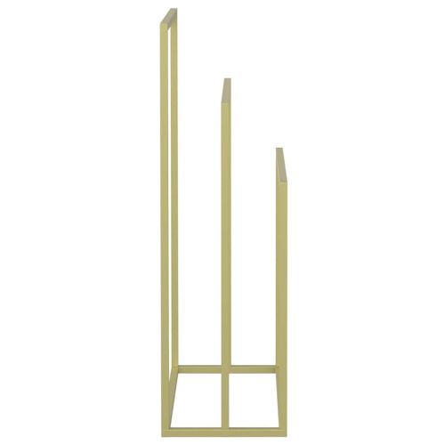 Свободностояща поставка за кърпи, златиста, 48x24x79 см, желязо