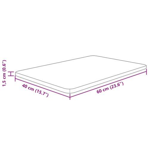 Плот за баня светлокафяв 60x40x1,5 см обработено масивно дърво