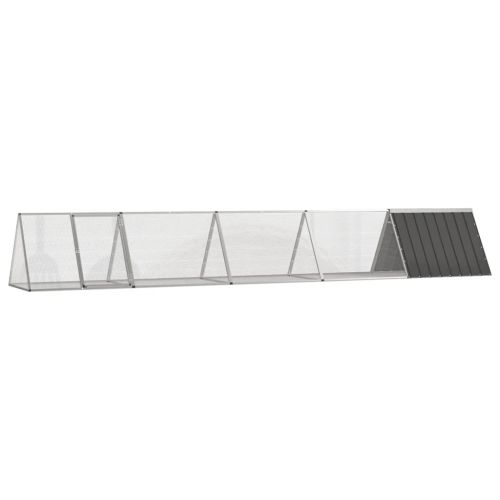 Клетка за зайци антрацит 504,5x80,5x71 см поцинкована стомана
