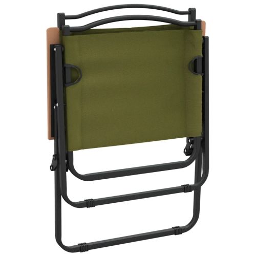 Къмпинг столове 2 бр зелени 54x55x78 см Оксфорд плат