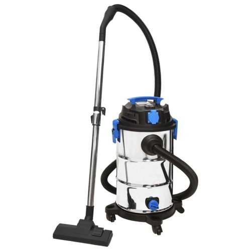 Прахосмукачка за мокро и сухо почистване 1200 W 30 л сребриста