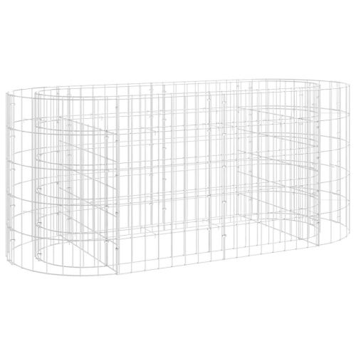 Габион повдигната леха, поцинковано желязо, 120x50x50 cм