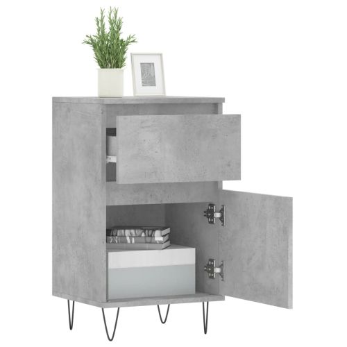 Бюфети 2 бр бетонно сив 40x35x70 см инженерно дърво