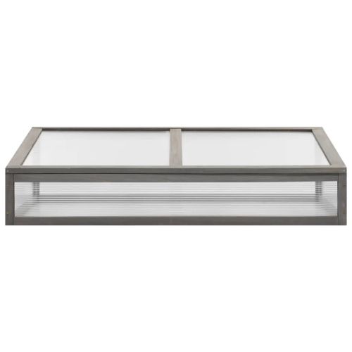 Повдигната леха с оранжерия, 110x54x120 см, ела масив