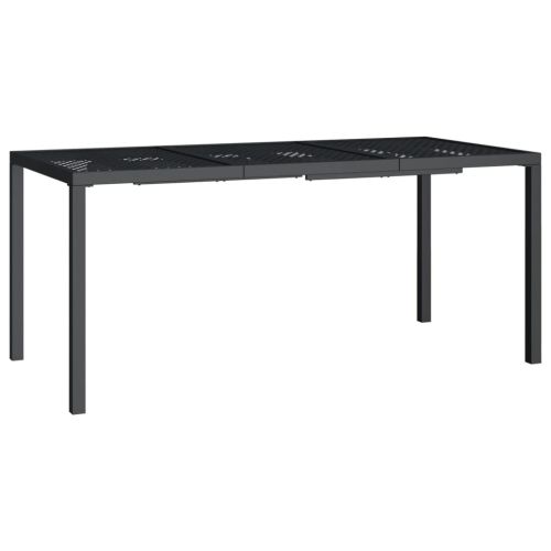 Градинска маса антрацит 165x80x72 cм стомана