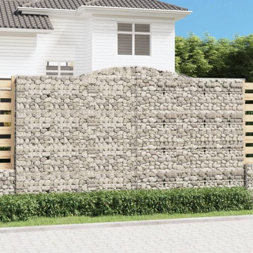 Дъговидна габионна кошница 400x30x220/240 см поцинковано желязо