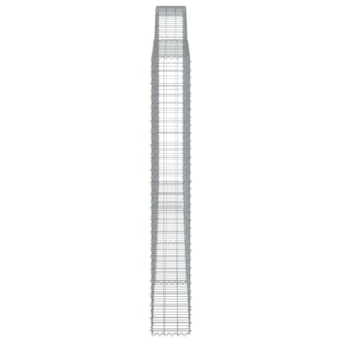 Дъговидна габионна кошница 400x30x220/240 см поцинковано желязо