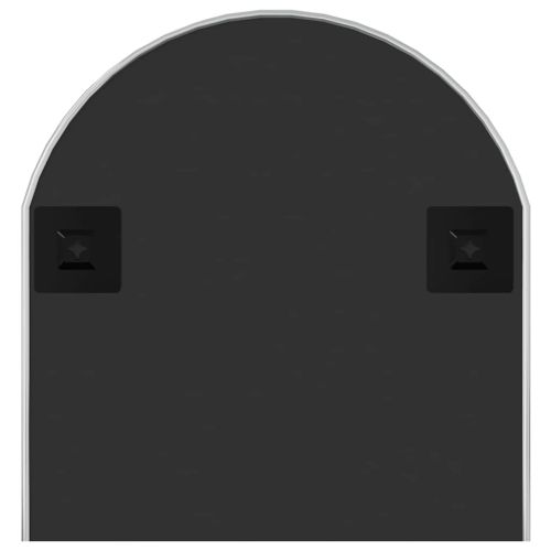 Стенно огледало сребро 90x40 см кръгло