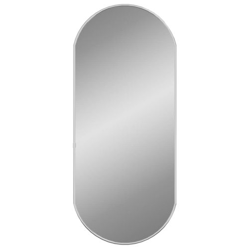 Стенно огледало сребро 70x30 см овално