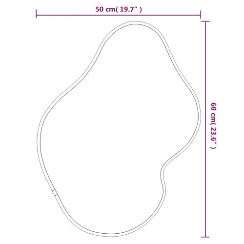 Стенно огледало черно 60x50 см