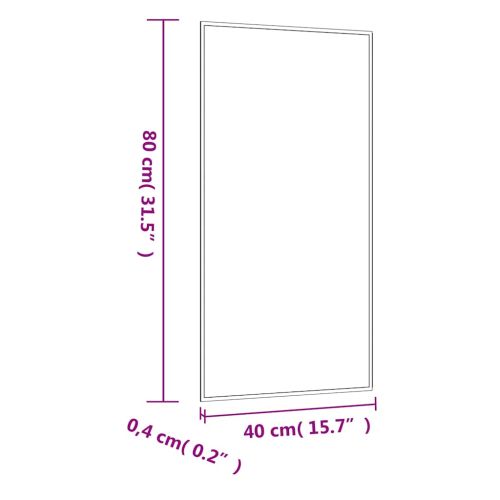 Стенно огледало 40x80 см стъкло правоъгълно
