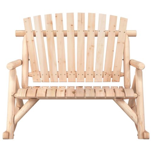 2-местна градинска пейка люлка 123x96x102 см масивен смърч