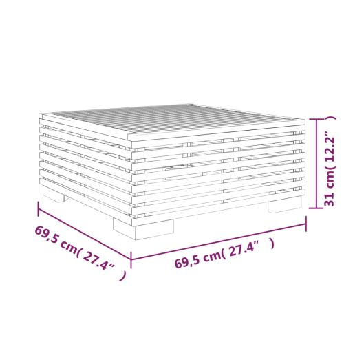 Градинска масичка за кафе 69,5x69,5x31 см тиково дърво масив