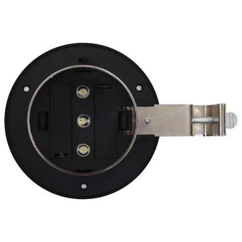 Градински соларни лампи, 6 бр, LED, кръгли, 12 см, бели