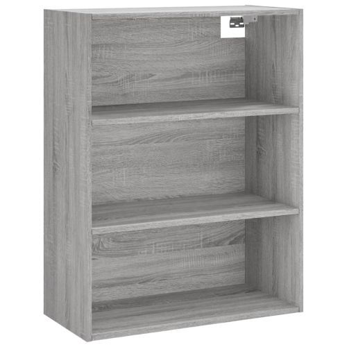 Висок шкаф, сив сонома, 69,5x32,5x180 см, инженерно дърво